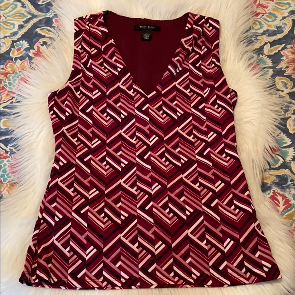 White House Black Market Raspberry Blouse